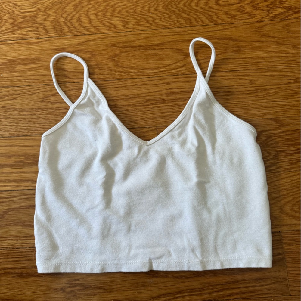 White Tank Crop Top
